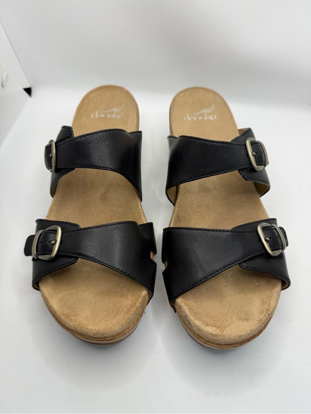 Dansko Women's Leeann Slide Sandal, Black size 40 (9.5-10)